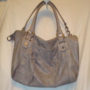 Vera Wang Satchel Brushed Nickel Chain Strap